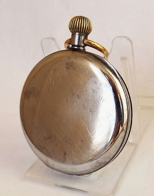 fig 1. Antique gun metal Cyma pocket watch.