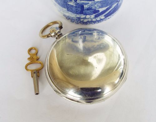 fig 2. English silver full hunter pocket watch by Grinberg & Reichmann, 1875