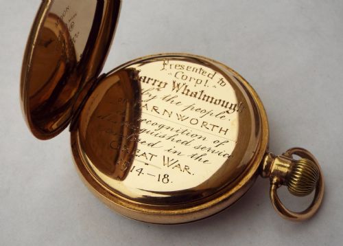 fig 2. Antique Waltham pocket watch with military history