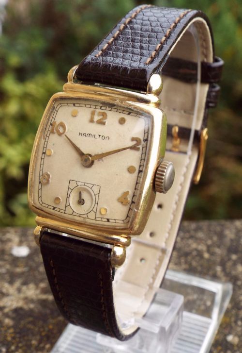 1949 Hamilton 14k Gold Filled Mid-size Wrist Watch
