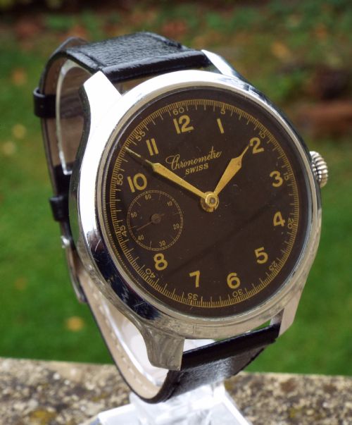 A Gents Large Chronometre Swiss Wrist Watch