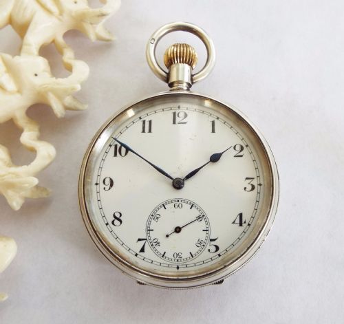 fig 1. An antique silver pocket watch, 1917
