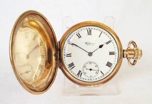 A 1920s Waltham Traveler Full Hunter Pocket Watch.