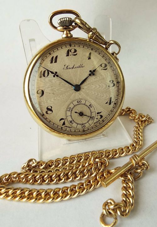 A Vintage 1930s Sackville Pocket Watch & Chain.