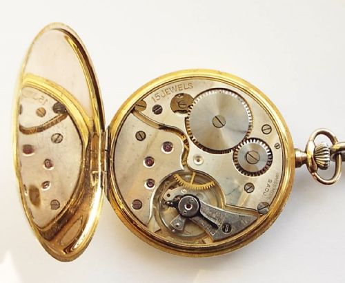 fig 2. A vintage 1930s Sackville pocket watch & chain.