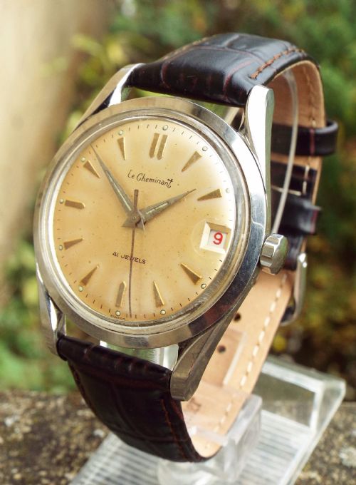 fig 1. Gents 1950s Le Cheminant wrist watch