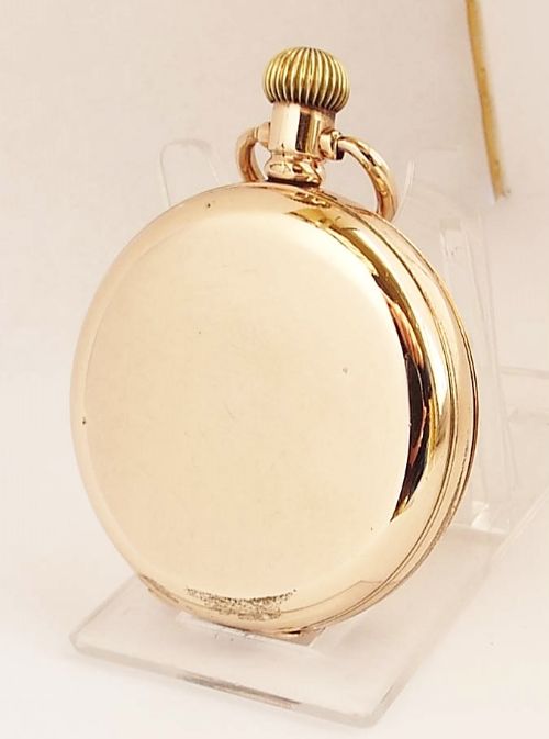 fig 1. Antique 1902 Waltham full hunter pocket watch.