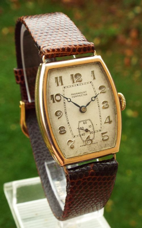 fig 1. Gents 9ct rose gold Paramount Corrector wristwatch