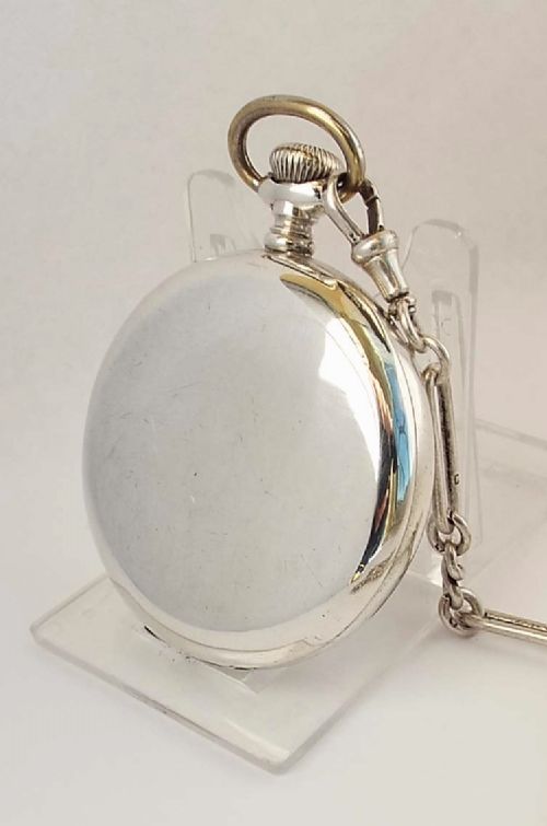 fig 2. A 1920s silver Waltham pocket watch & chain.