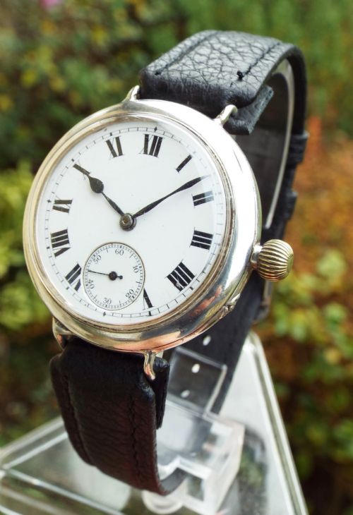 Gents 1910 Silver Iwc Trench Watch