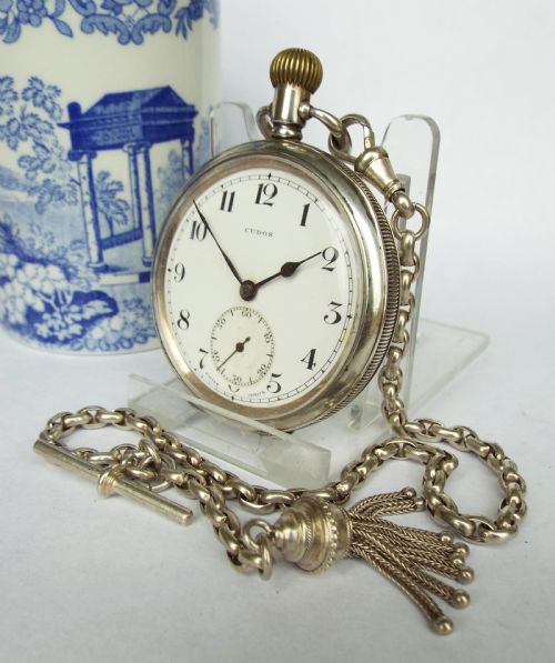Antique Silver Cudos Pocket Watch by H J Cooper