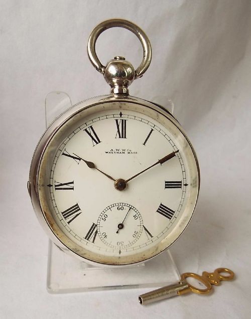 An Antique Silver Waltham Pocket Watch, 1891.