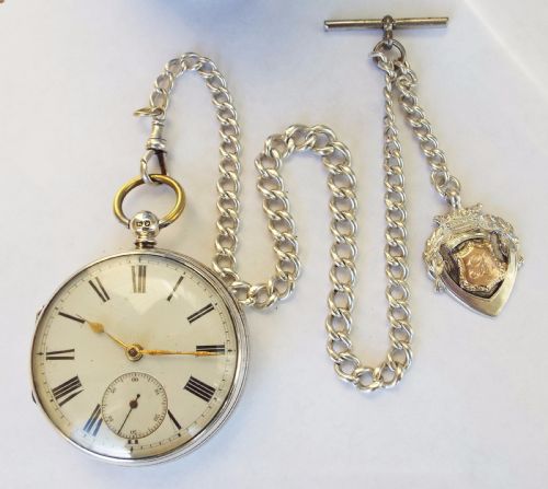 fig 1. Antique fusee pocket watch by Johnson, Sheffield