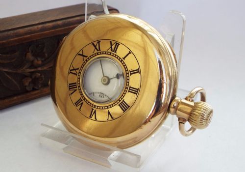 1940s Gold Plated Half Hunter Pocket Watch