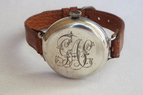 Ww1 Officer's Silver Full Hunter Wrist Watch, 1917