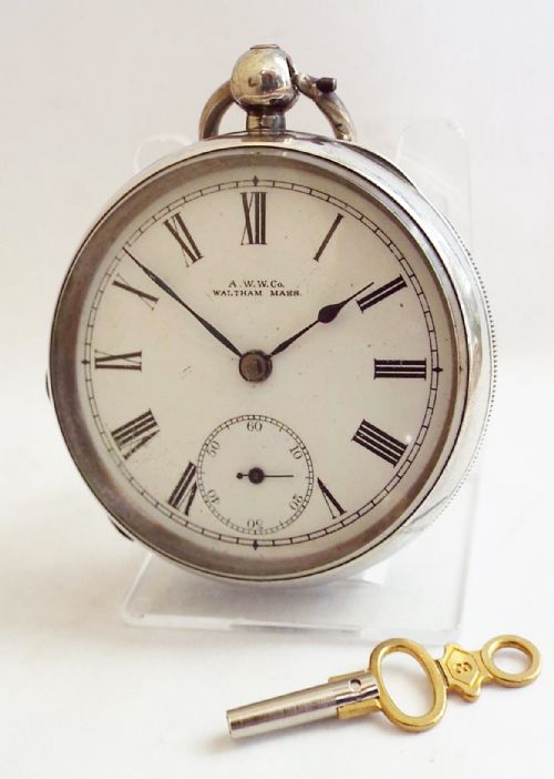 An Antique Silver Waltham Pocket Watch, 1898.