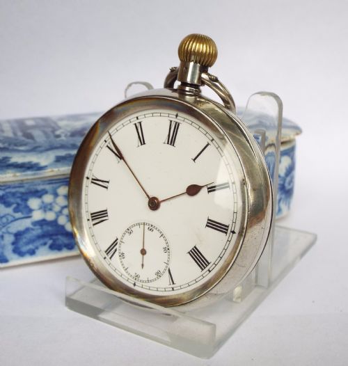 Antique Silver Omega Pocket Watch, C1910s