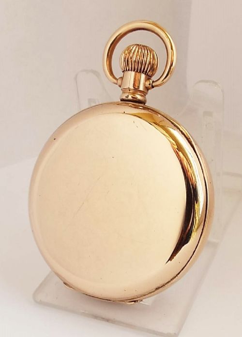fig 1. An antique 10ct gold filled Waltham Traveler pocket watch, 1912.