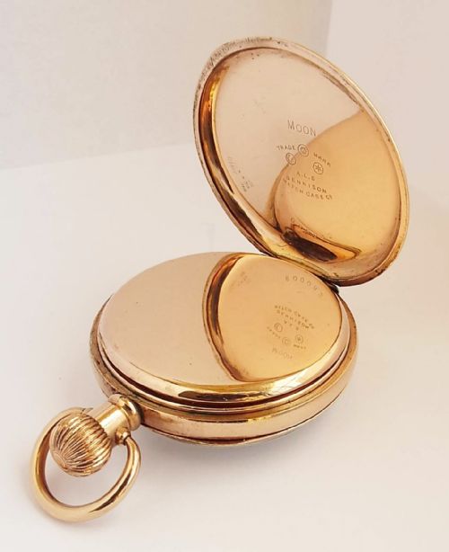 fig 2. An antique 10ct gold filled Waltham Traveler pocket watch, 1912.