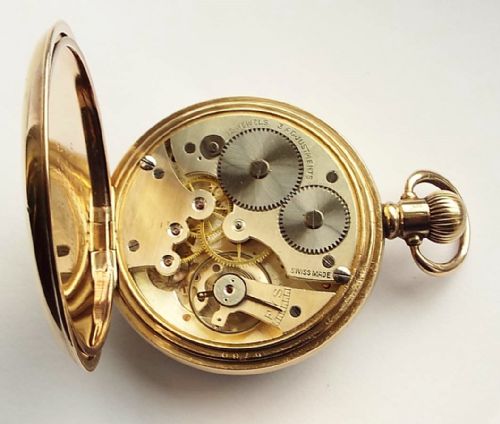 fig 2. Vintage 1930s Cyma stem winding pocket watch.