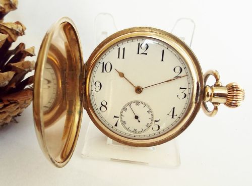 Antique 1901 Waltham Traveler Full Hunter Pocket Watch.