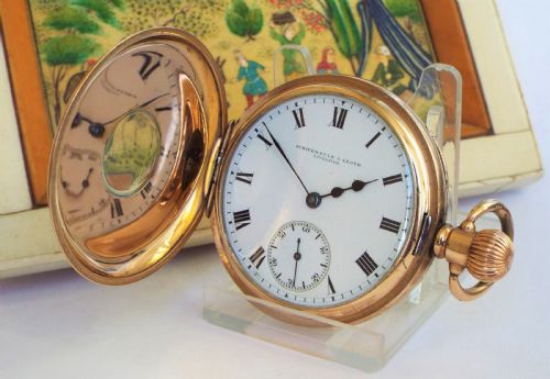 fig 1. Waltham Marquis half hunter pocket watch, 1916