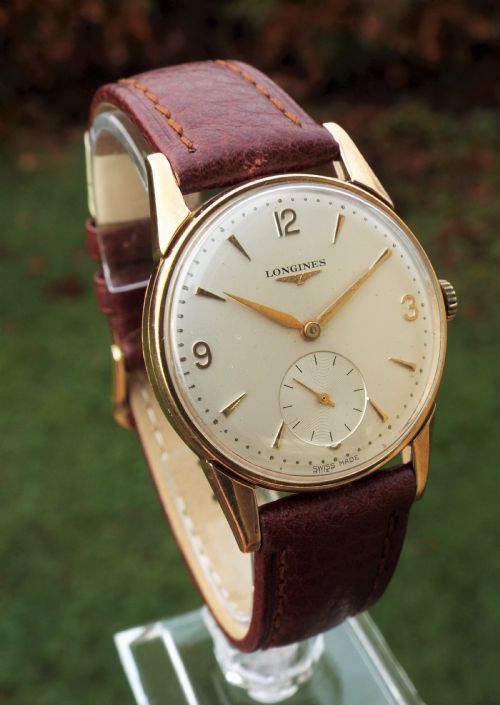 
Gents 9ct Gold Longines Wrist Watch, 1955