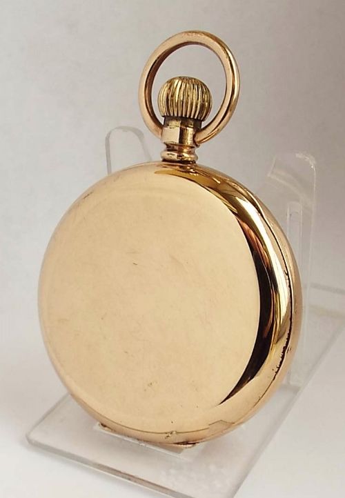 fig 1. An antique 14ct gold filled Waltham Traveler pocket watch, 1906.