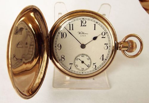 Antique 1919 Waltham Traveler Full Hunter Pocket Watch.