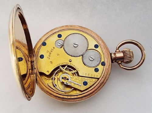 fig 2. 1920s English Lever stem winding pocket watch.