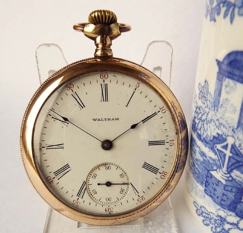 An Antique Gold Filled Waltham Pocket Watch, 1908.