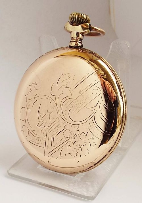 fig 1. An antique gold filled Waltham pocket watch, 1908.