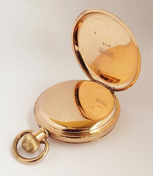 fig 2. A 1920s Thomas Russell “Time O Day” full hunter pocket watch.