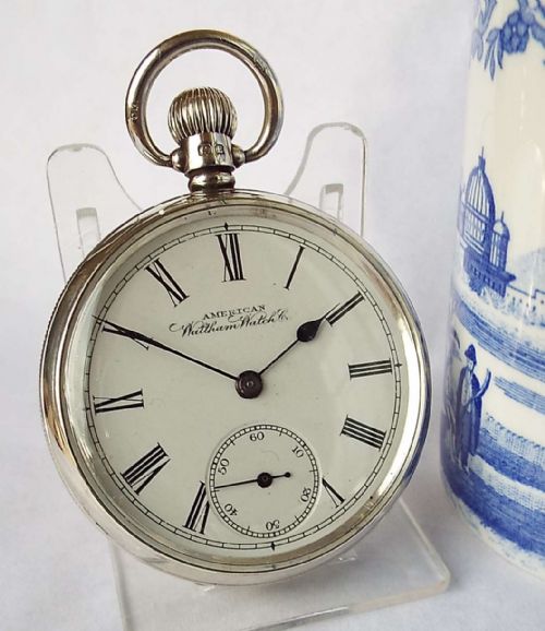An Antique Silver Waltham Traveler Pocket Watch.