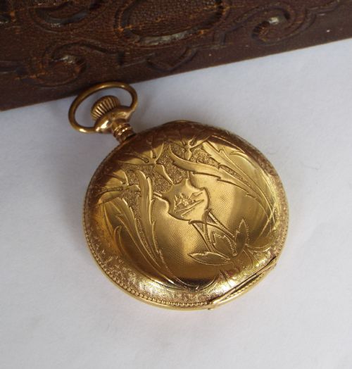 Art Nouveau Waltham Full Hunter Pocket Watch