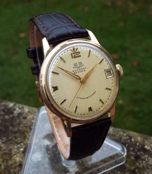 fig 1. Gents 1950s Glashütte automatic wrist watch