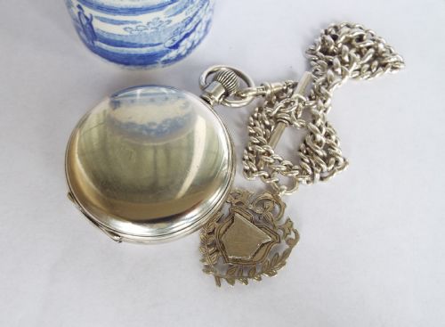 fig 3. 1920s Thomas Russell hunter pocket watch and chain