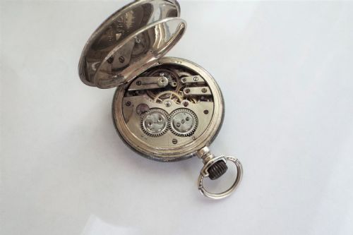 fig 4. Antique niello hunter pocket watch, Aeby & Landry