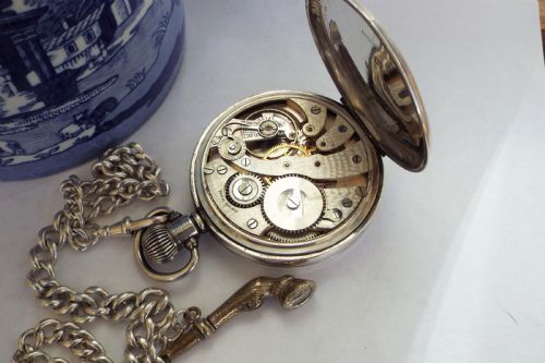 fig 2. 1930 silver pocket watch, W Hinds, London