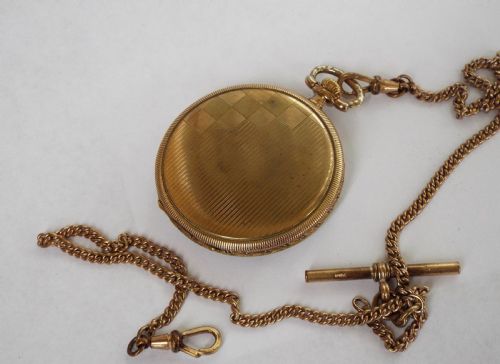fig 1. 1930s Art Deco pocket watch with chain