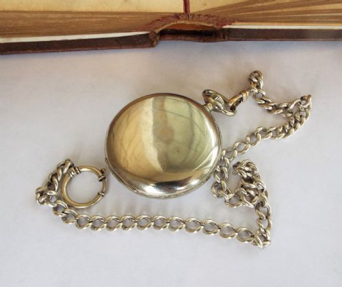fig 1. 1930s Omega pocket watch and chain