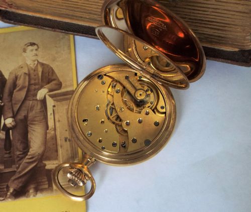 fig 2. 1930s full hunter chronometer pocket watch