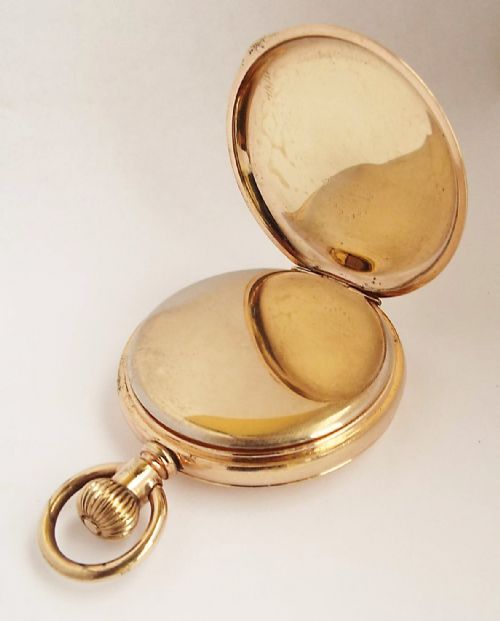 fig 2. An antique Swiss full hunter pocket watch, circa 1910s.