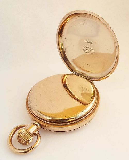 fig 2. A vintage 1920s Hexameter full hunter pocket watch.