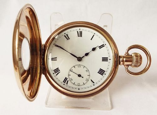 fig 1. A 1920s Swiss half hunter pocket watch.