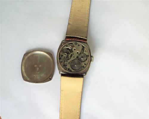 fig 2. Antique silver cushion cased wrist watch, 1917