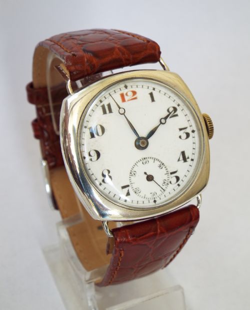 fig 1. Gents silver watch with William Morris history