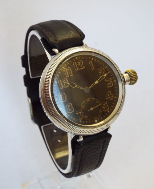 fig 1. Gents WW1 silver Electa trench watch, 1914