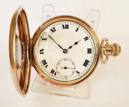 fig 1. A 1920s Fleurier half hunter pocket watch.