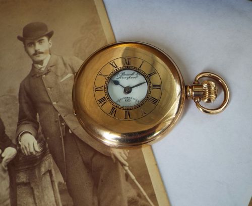 fig 1. Thomas Russell half hunter pocket watch